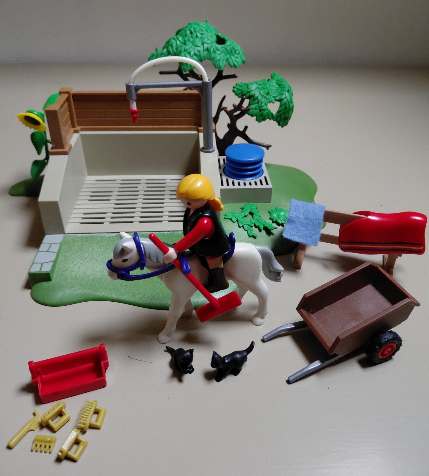 playmobil paarden wasplaats 4193, Ophalen of Verzenden, Gebruikt
