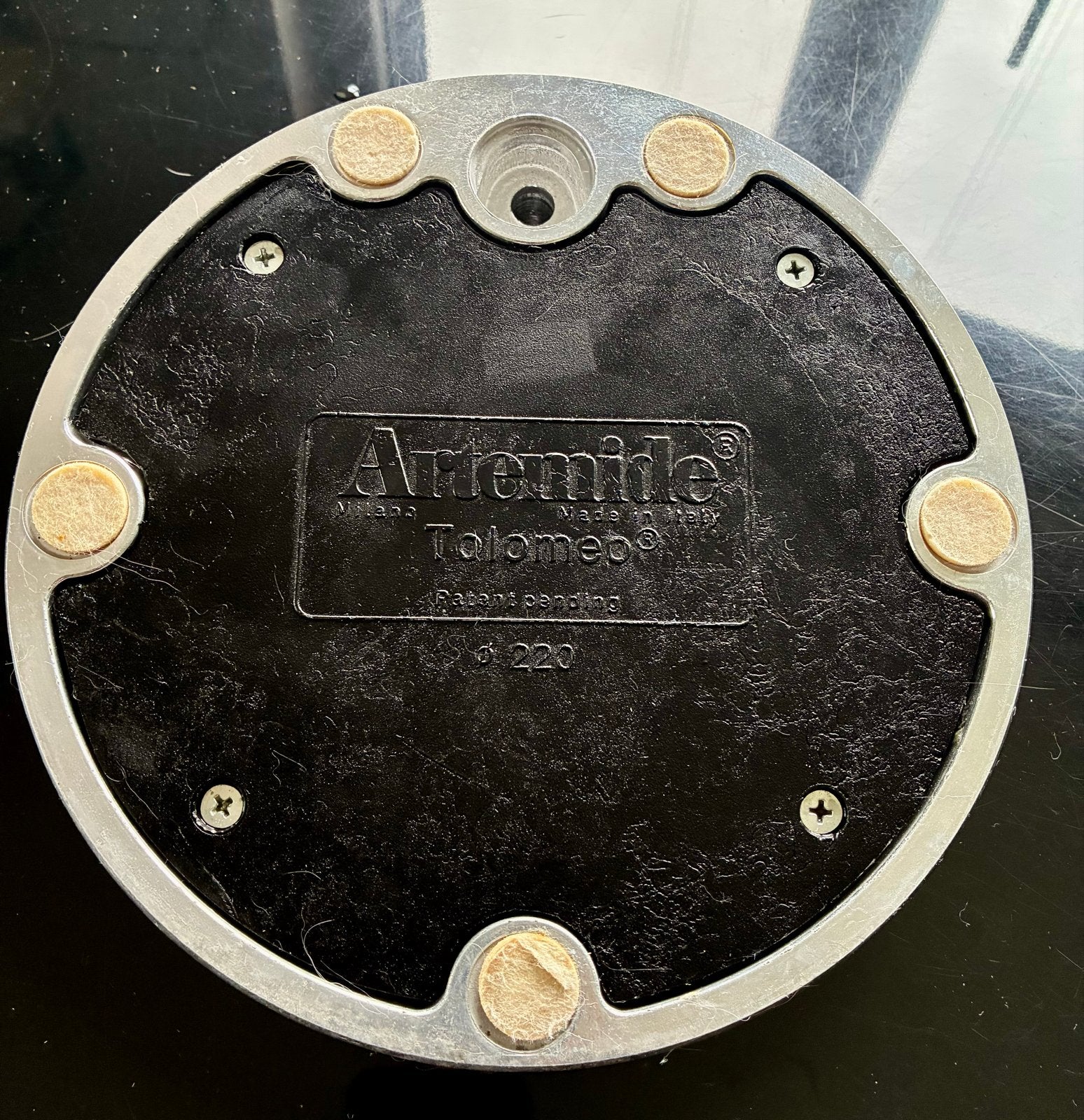 Artemide Tolomeo Lampvoet - 23 Ø, aluminium. Gebruikt, Huis en Inrichting, Overige merken, Gebruikt, Zilver, Ophalen