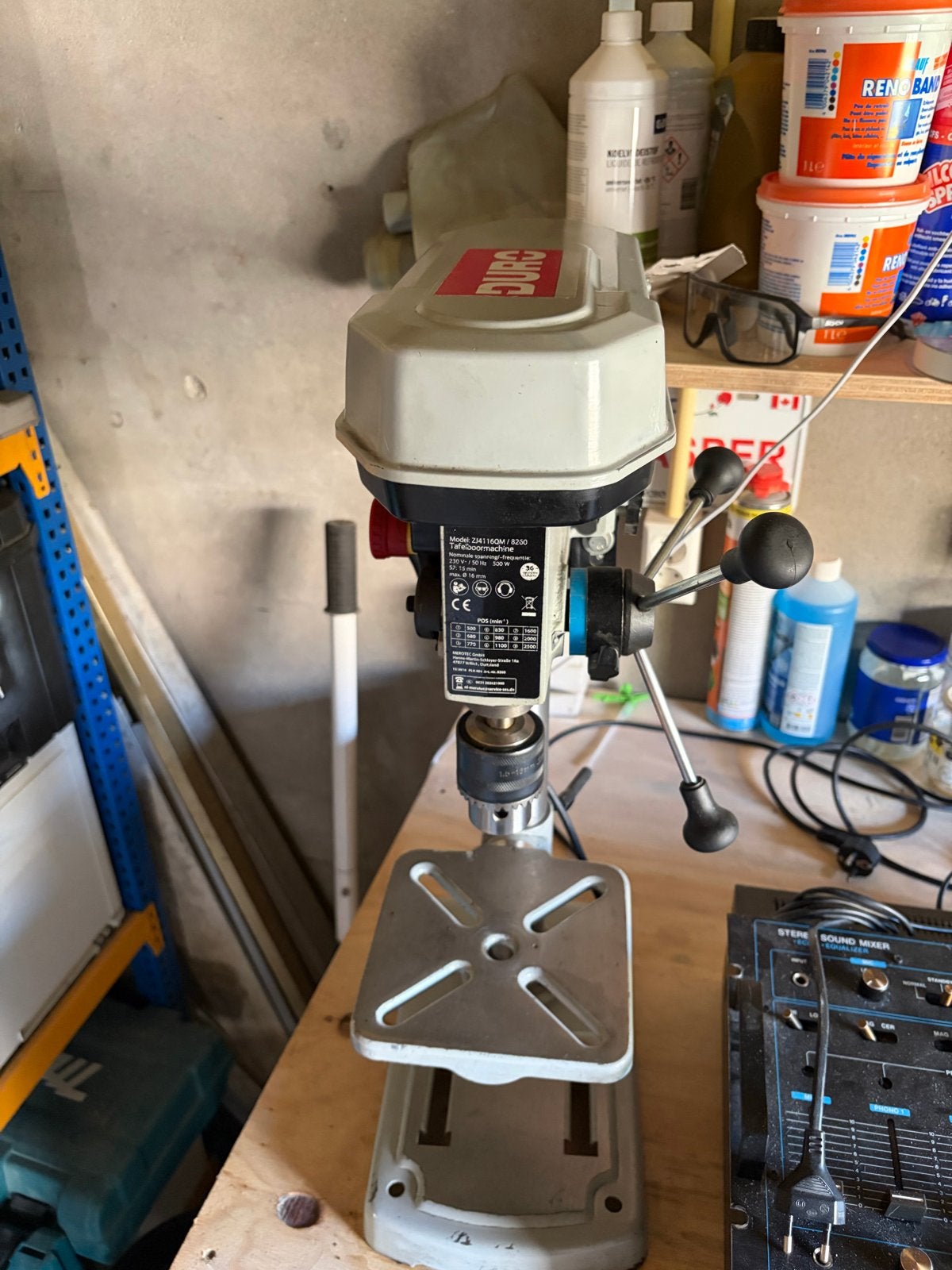 Duro Kolomboormachine - Krachtige Boorpers voor Werkplaats, Doe-het-zelf en Verbouw, Gereedschap | Boormachines, Ophalen, Zo goed als nieuw