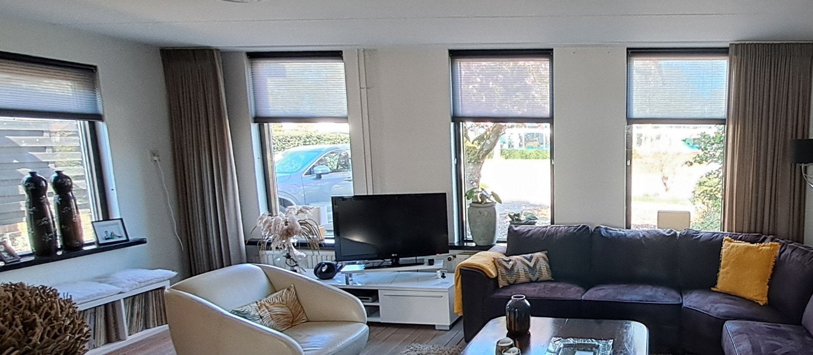 Luxaflex Duette Shades - 4 stuks (diverse maten), Ophalen, Gebruikt, Isolerend, Grijs