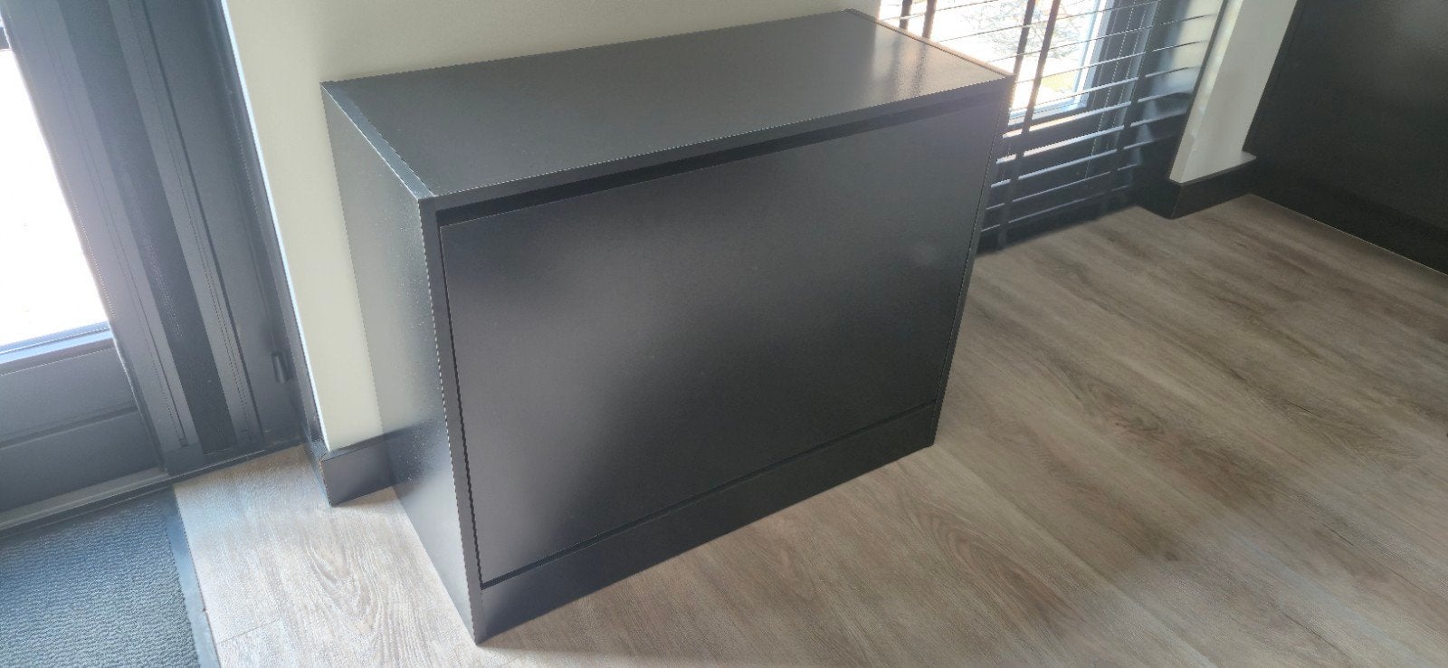 "Zwarte schoenenkast 80x34x63,5 cm – Ruimte voor ca. 6 paar, Ophalen, Zo goed als nieuw, Strak Design