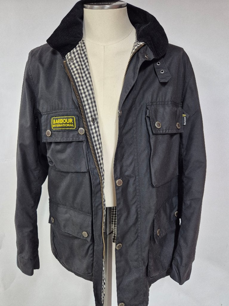 Barbour 'Black Streak' wax jas, maat XL Top!, Barbour, Zwart, Maat 56/58 (XL), Ophalen of Verzenden