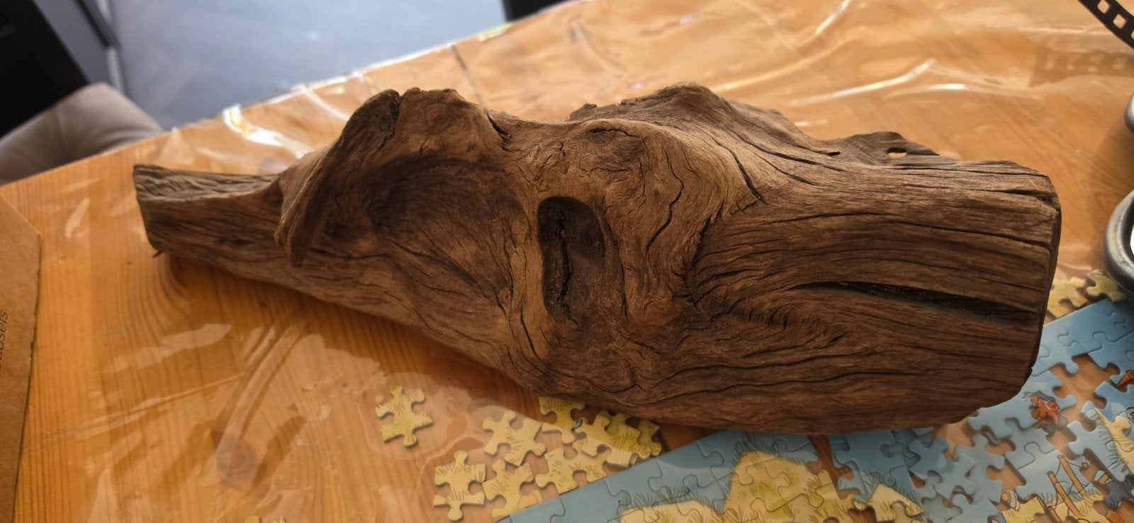 Decoratief drijfhout stuk, Ophalen