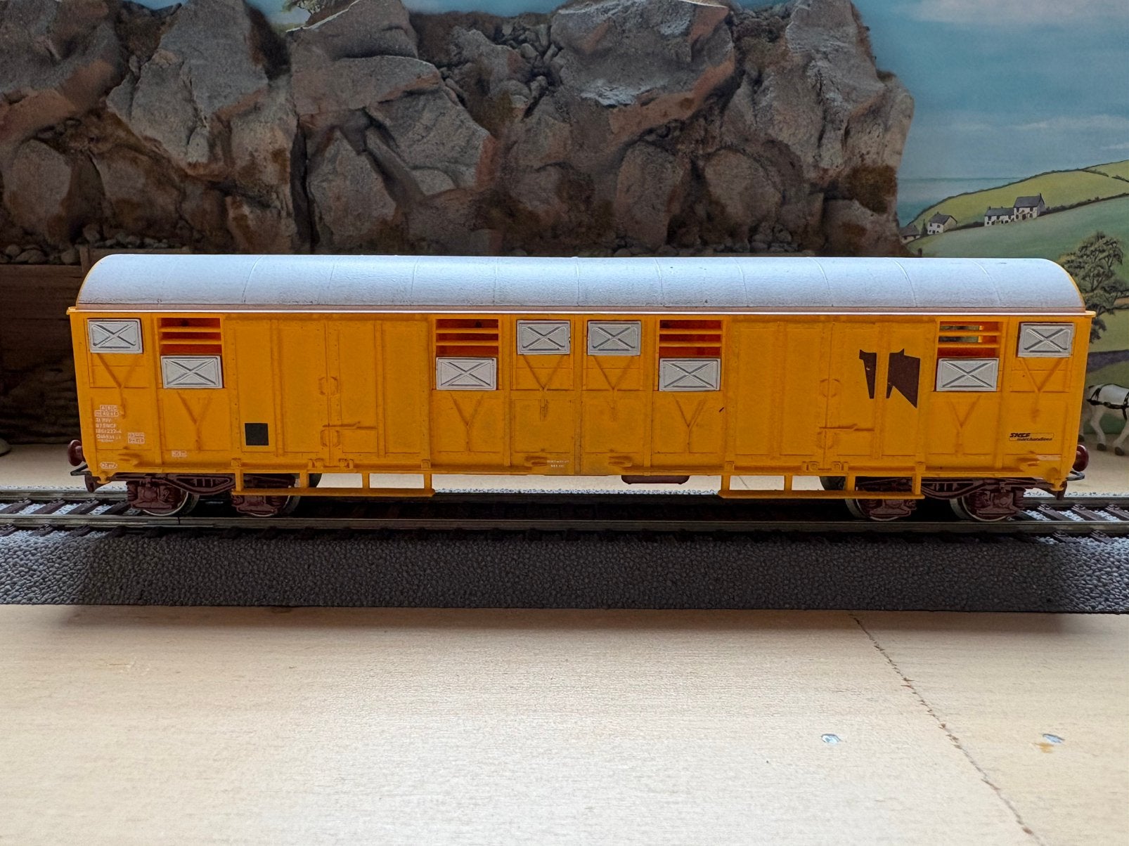 Jouef SNCF wagon bestiaux, Gebruikt, Gelijkstroom, Jouef, Verzenden