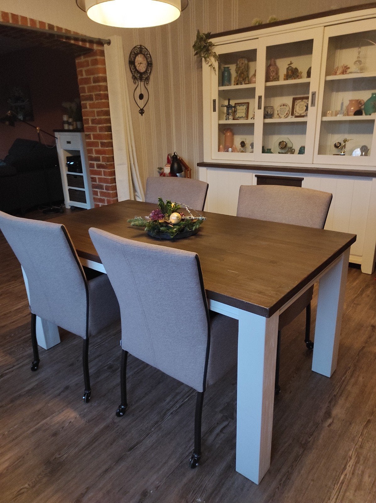 Eettafel 160 x 90 Velasco Henders Hazel Deaumain tafel wit, Ophalen, Rechthoekig, 150 tot 200 cm, 50 tot 100 cm