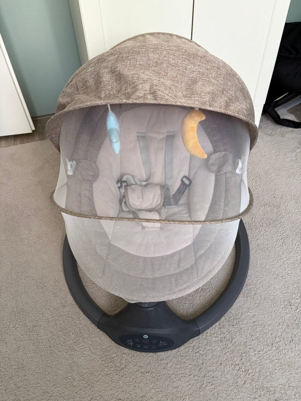 Bebies First Baby Swing schommelstoel - motor defect, Ophalen, Gebruikt