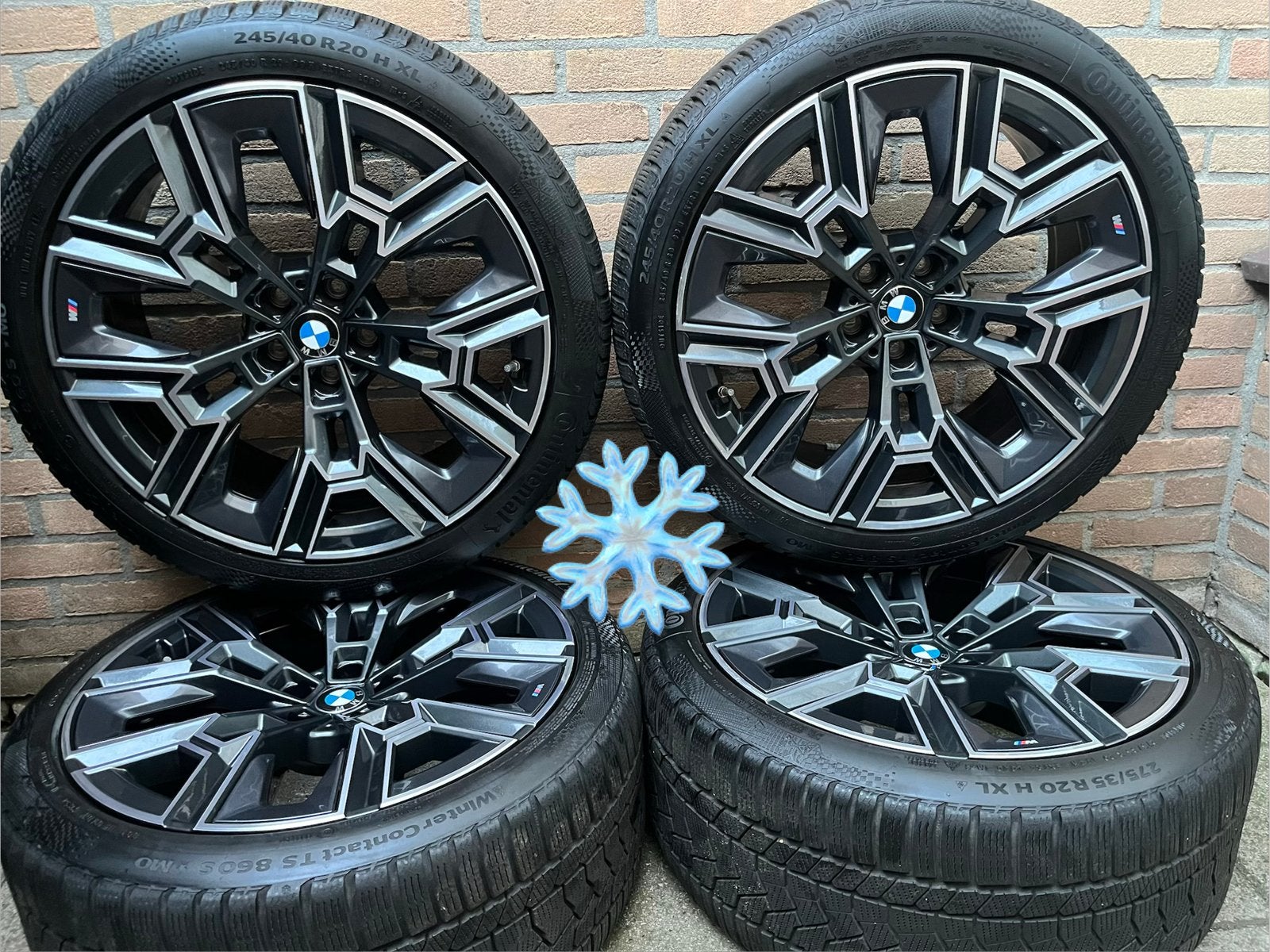 20” orig BMW 5 seri I5 G60 G61 939M Continental winterset, Auto-onderdelen, Banden en Velgen, Gebruikt, 275 mm, Banden en Velgen