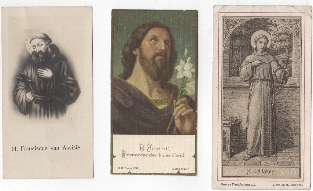 Heilige Didakus, Jozef en Franciscus van Assisië, Verzenden