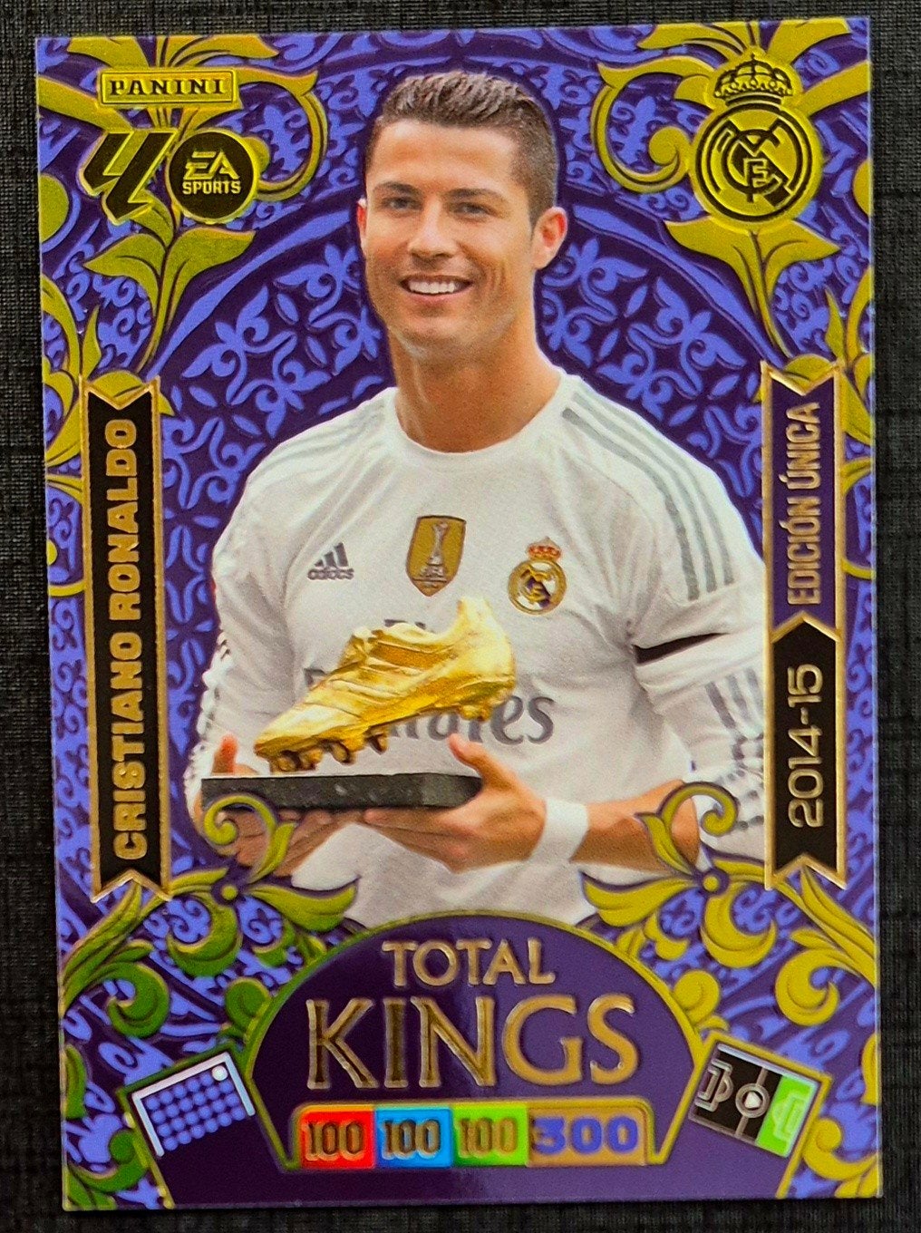 Panini La Liga Gouden schoen Cristiano Ronaldo - Real Madrid, Ophalen of Verzenden, Zo goed als nieuw, Plaatje