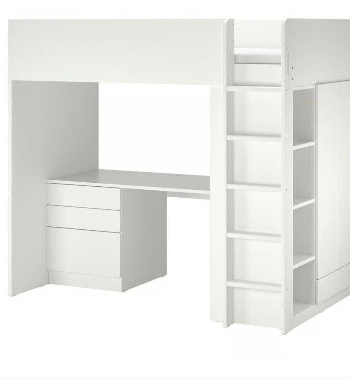 IKEA Smastad Hoogslaper met bureau en kast, Ophalen, 85 tot 100 cm, Gebruikt, Hoogslaper of Stapelbed