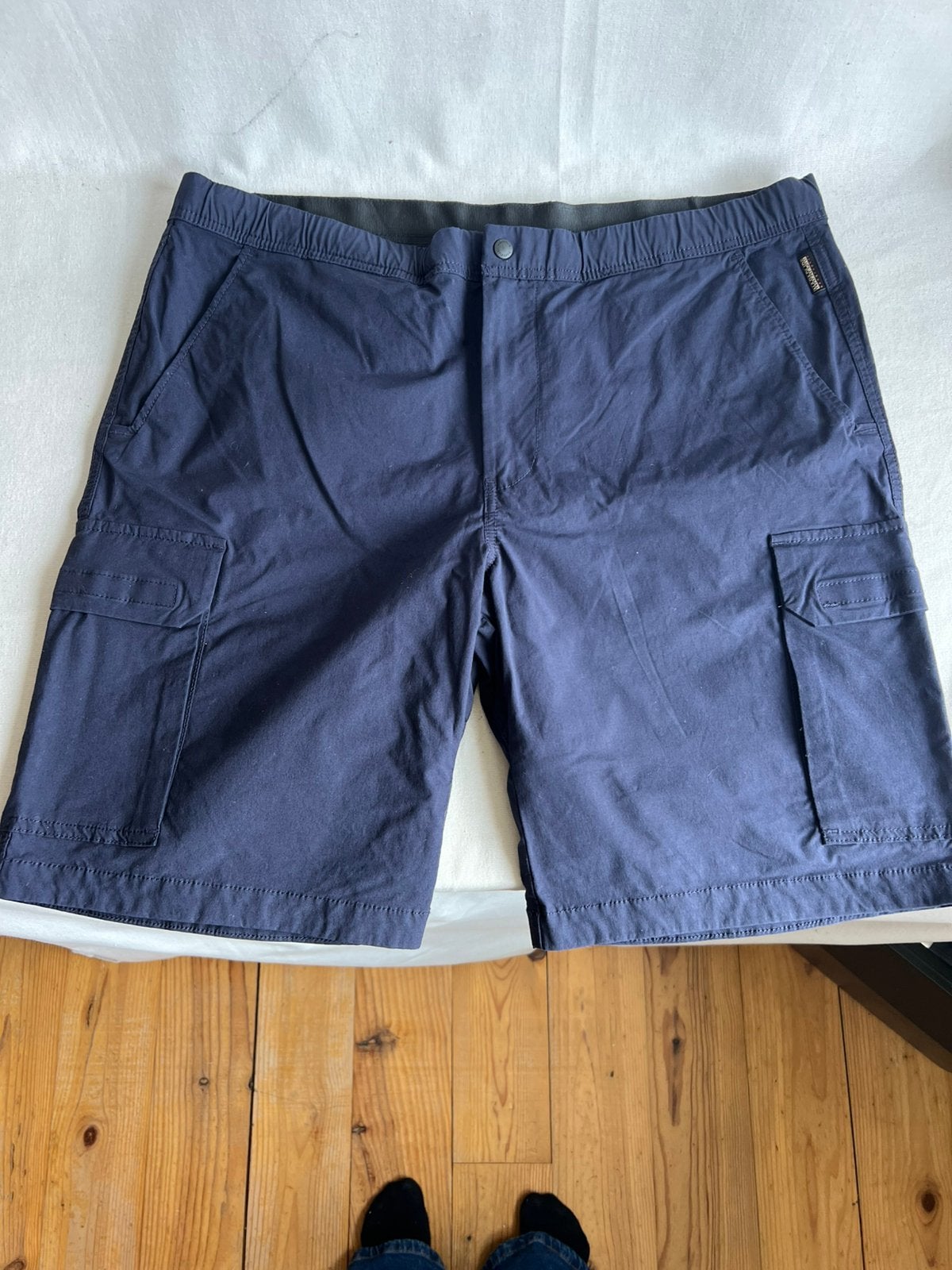 Napapijri geographic heren short donker blauw XXL, Kleding | Heren, Grote Maten, Ophalen of Verzenden, Zo goed als nieuw, Blauw