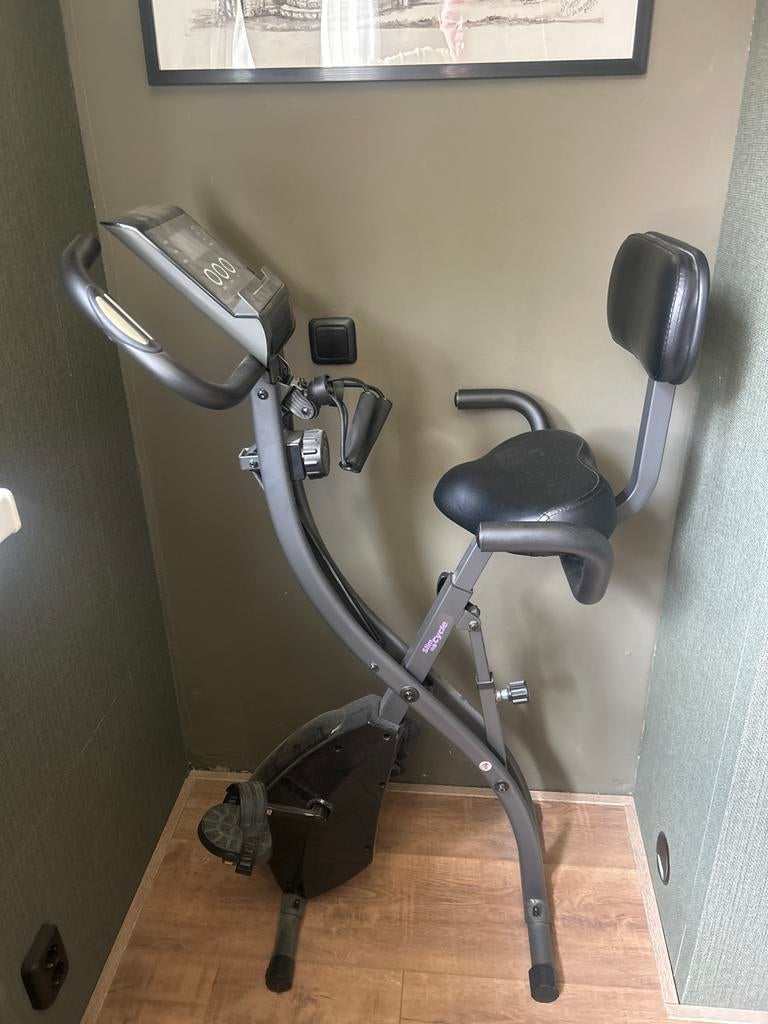 Slim Cycle Hometrainer 2-in-1 met weerstandsbanden, Sport en Fitness, Fitnessapparatuur, Ophalen, Nieuw, Metaal, Hometrainer