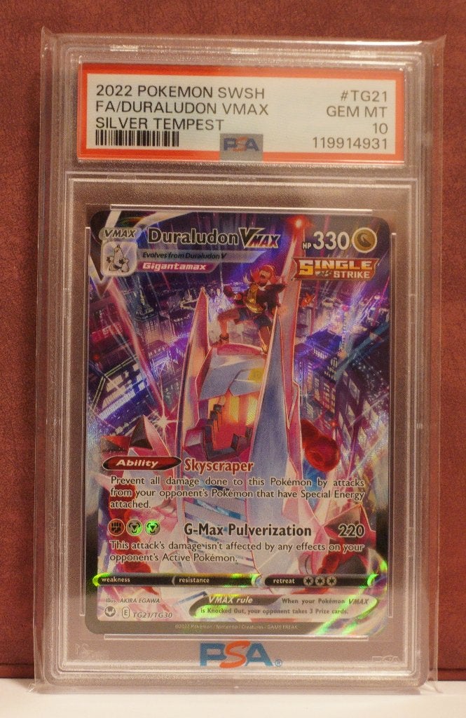 Duraludon VMAX Full Art TG21-TG30 Silver Tempest PSA 10, Verzenden, Nieuw, Losse kaart