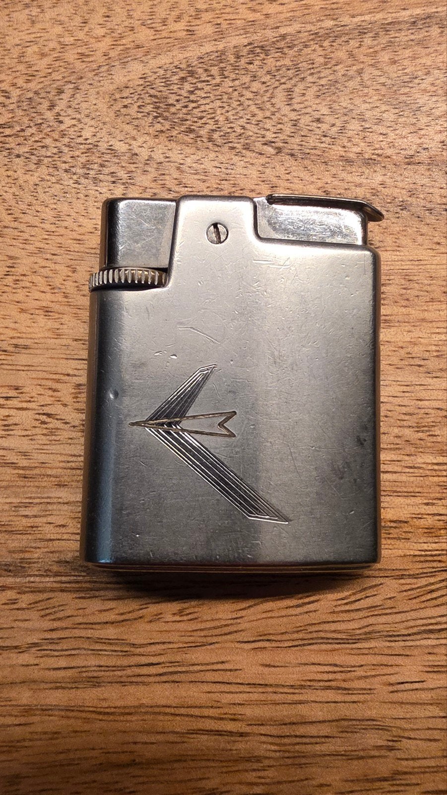 Vintage Ronson Varaflame Gold Arrow aansteker, Ophalen of Verzenden, Gebruikt, Aansteker