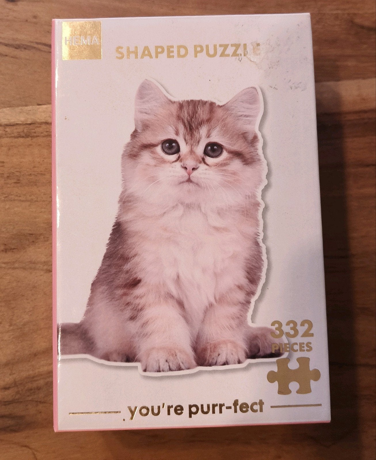 HEMA Shaped Puzzel Kat - 332 stukjes, Ophalen of Verzenden, Minder dan 500 stukjes, Zo goed als nieuw