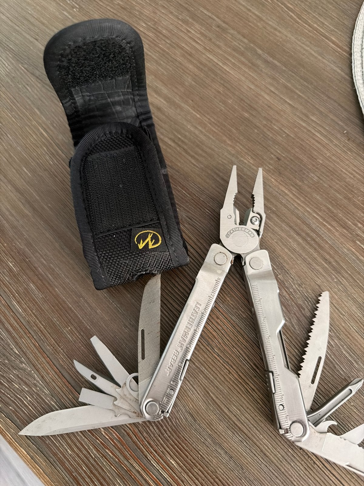 Leatherman Rebar Multitool met hoesje, Verzenden, Gebruikt, Multitool, Overige merken