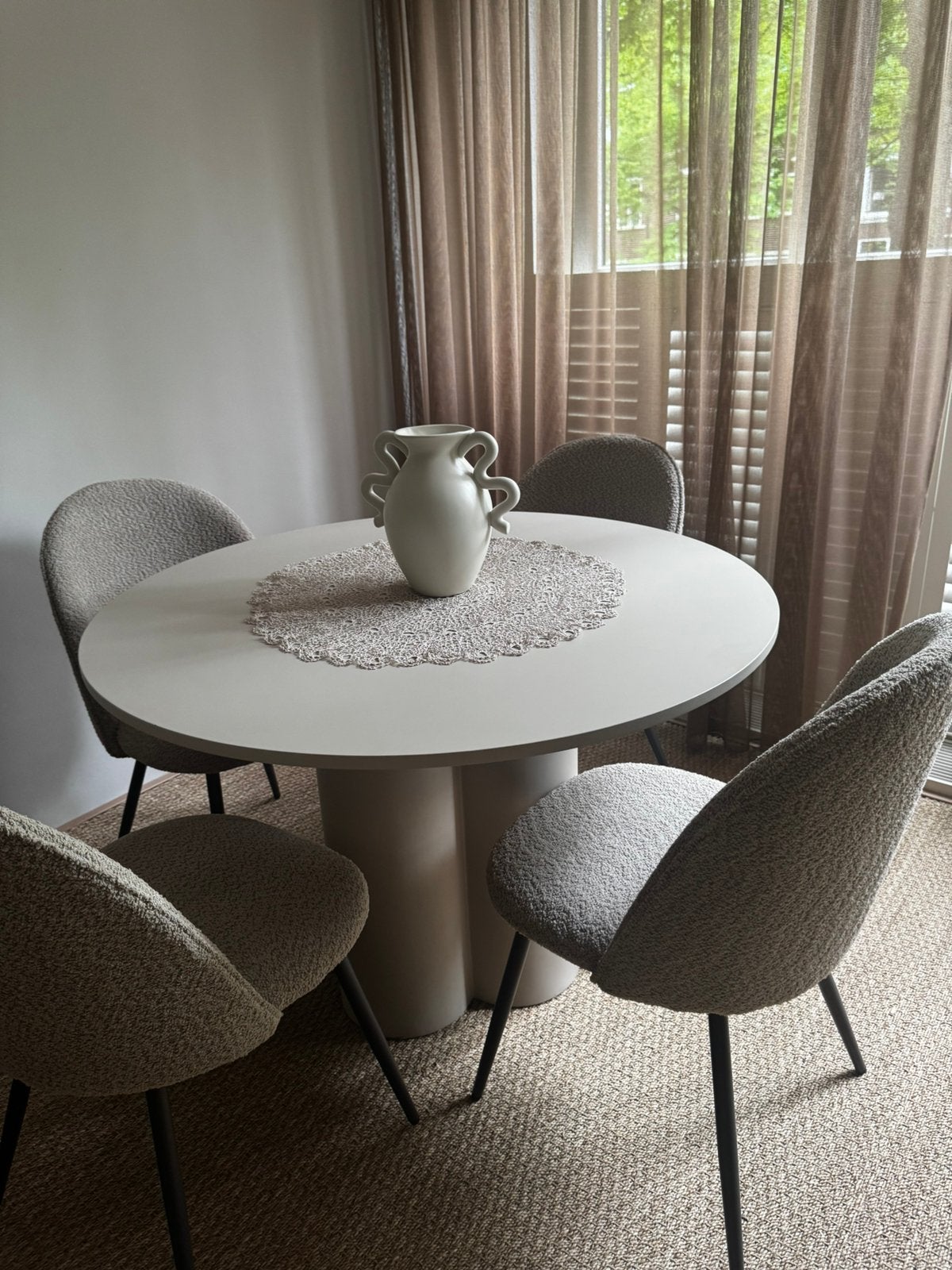 Eettafel + stoelen, Huis en Inrichting, Ophalen, Zo goed als nieuw, 4 tot 6 stoelen