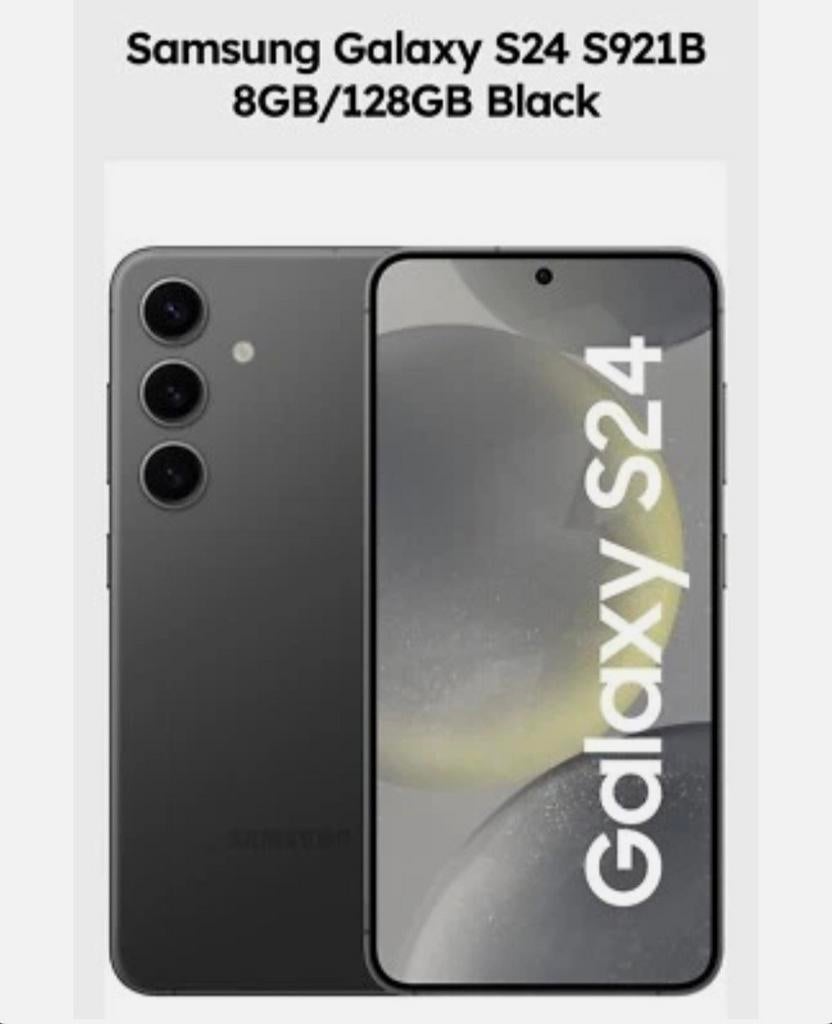 Samsung Galaxy S24 zwart 128 GB Onyx Black, Galaxy S24, Zwart, Nieuw, Ophalen of Verzenden