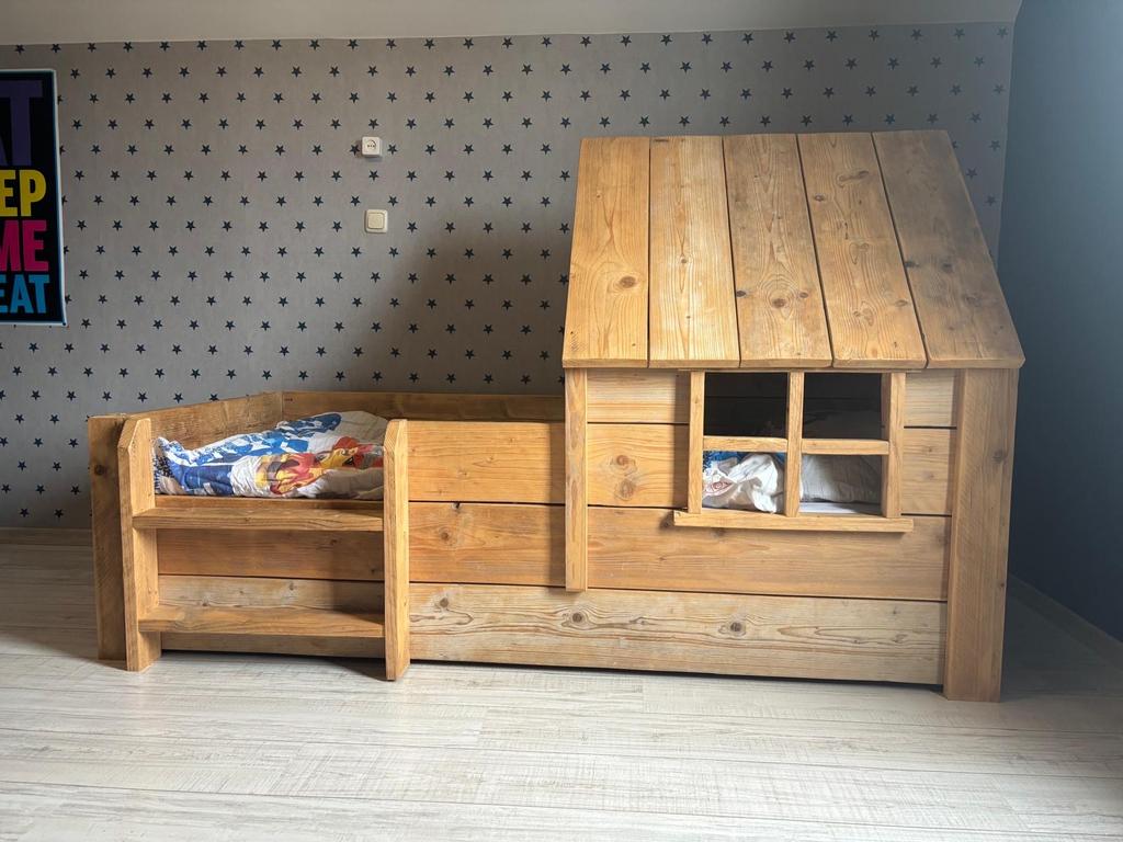 Steigerhouten meubels  voor kinderkamer, 85 tot 100 cm, Ophalen of Verzenden, Zo goed als nieuw, Lattenbodem