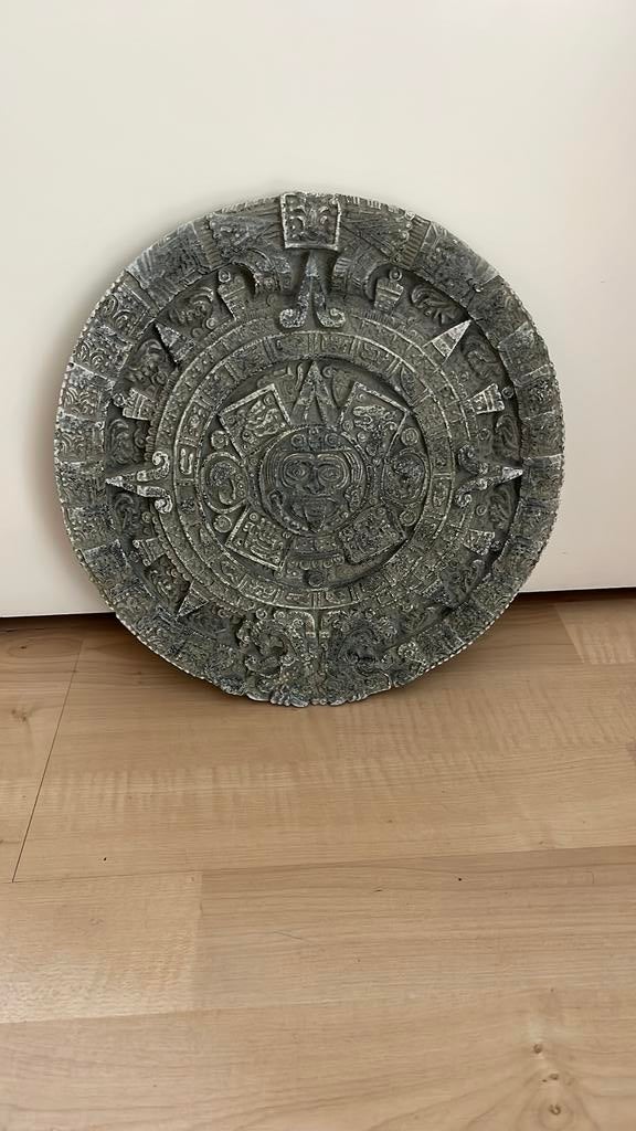 Originele Mexicaanse Azteken kalendersteen/ zonnesteen, Ophalen of Verzenden, Zo goed als nieuw