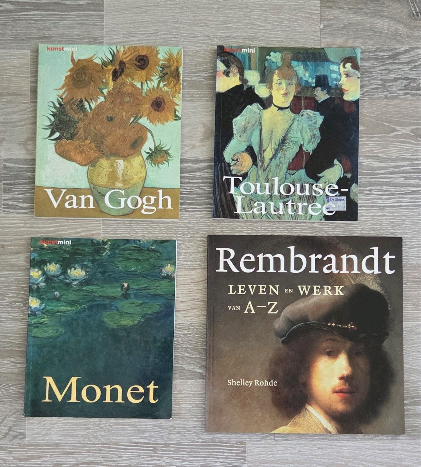 Kunstboeken: Rembrandt, Van Gogh, Monet, Toulouse-Lautrec, Ophalen, Zo goed als nieuw, Schilder- en Tekenkunst, Diverse auteurs (o.a. Shelley Rohde)