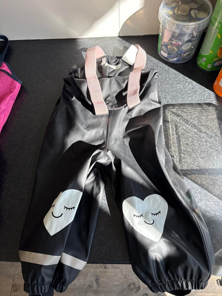 H&M regenbroek met hartjes - maat 92, Ophalen, Gebruikt, Meisje, Broek