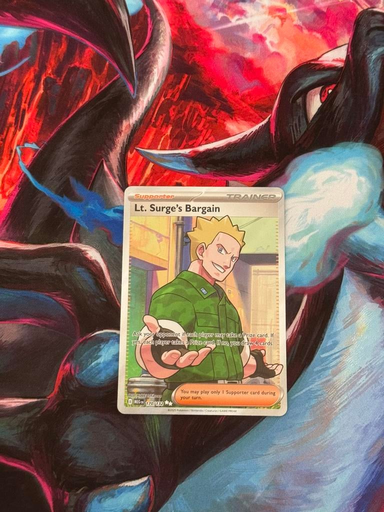 Pokémon kaarten LT. surge’s Bargain #170, Ophalen of Verzenden, Zo goed als nieuw, Losse kaart