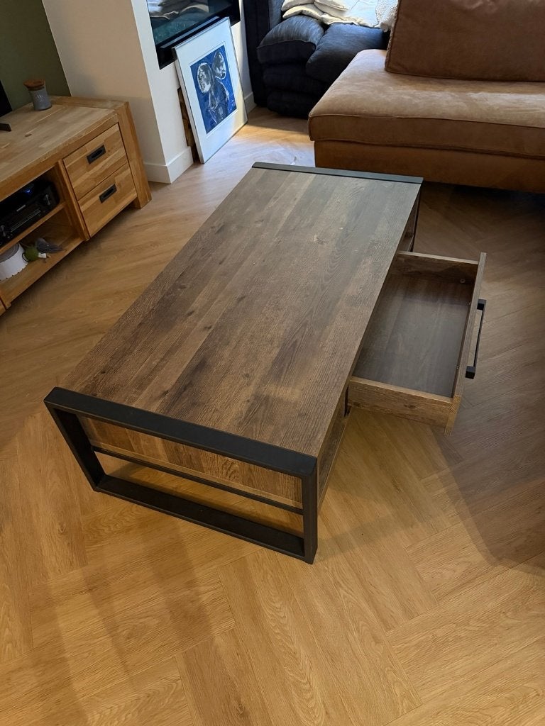 Lamulux Cascade salontafel Mokka – ALS NIEUW, Zo goed als nieuw, Industrieel, Ophalen, Overige houtsoorten