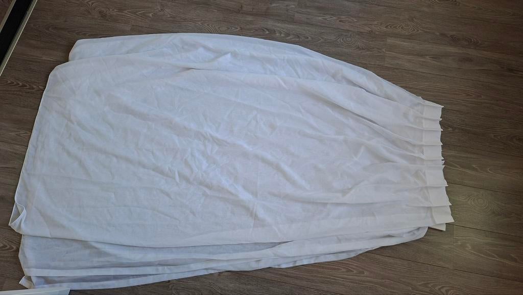Witte gordijnen 280 cm x 200 cm, Gebruikt, Wit, Ophalen of Verzenden, 200 cm of meer
