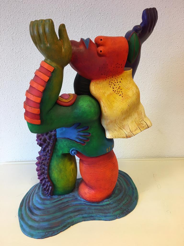 Beeld Clemens Briels “El pensamiento rompido”., Antiek en Kunst, Ophalen, Handgemaakt, 50 - 100 cm, Beeld