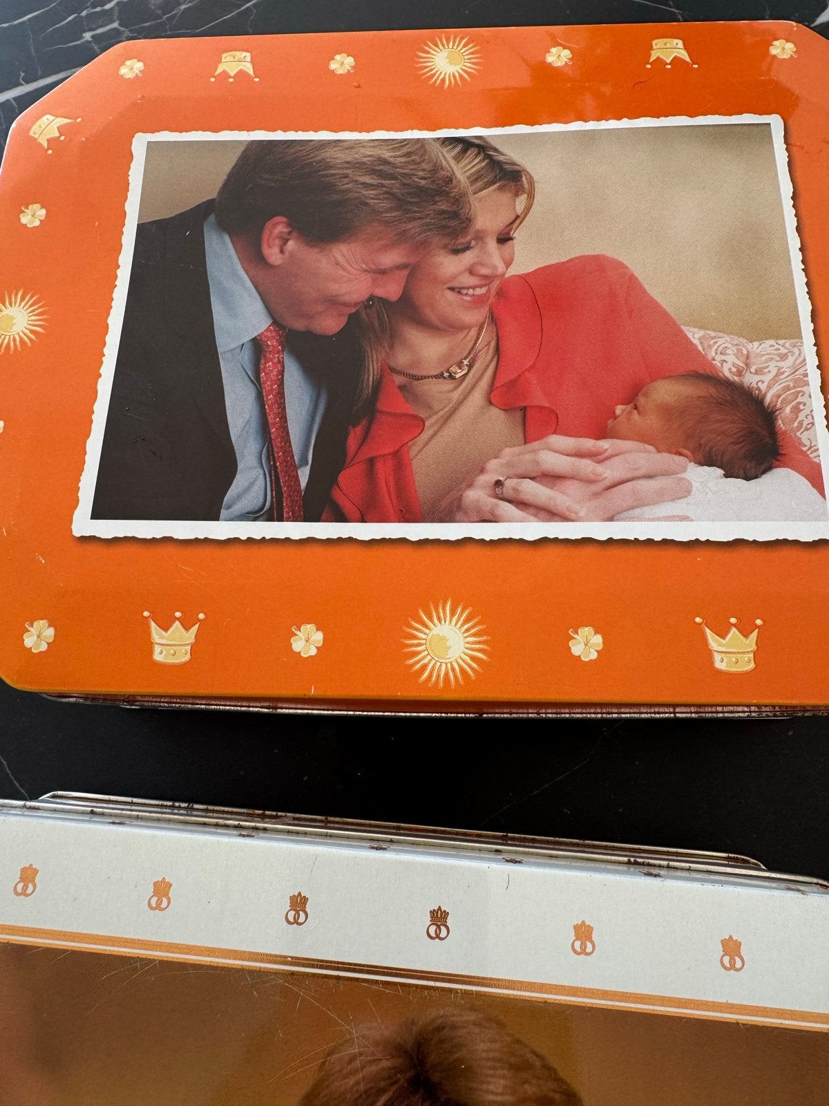 Blikken Koningshuis Oranje Koekblikken Set, Verzamelen, Koninklijk Huis en Royalty, Ophalen, Gebruikt, Nederland, Overige typen
