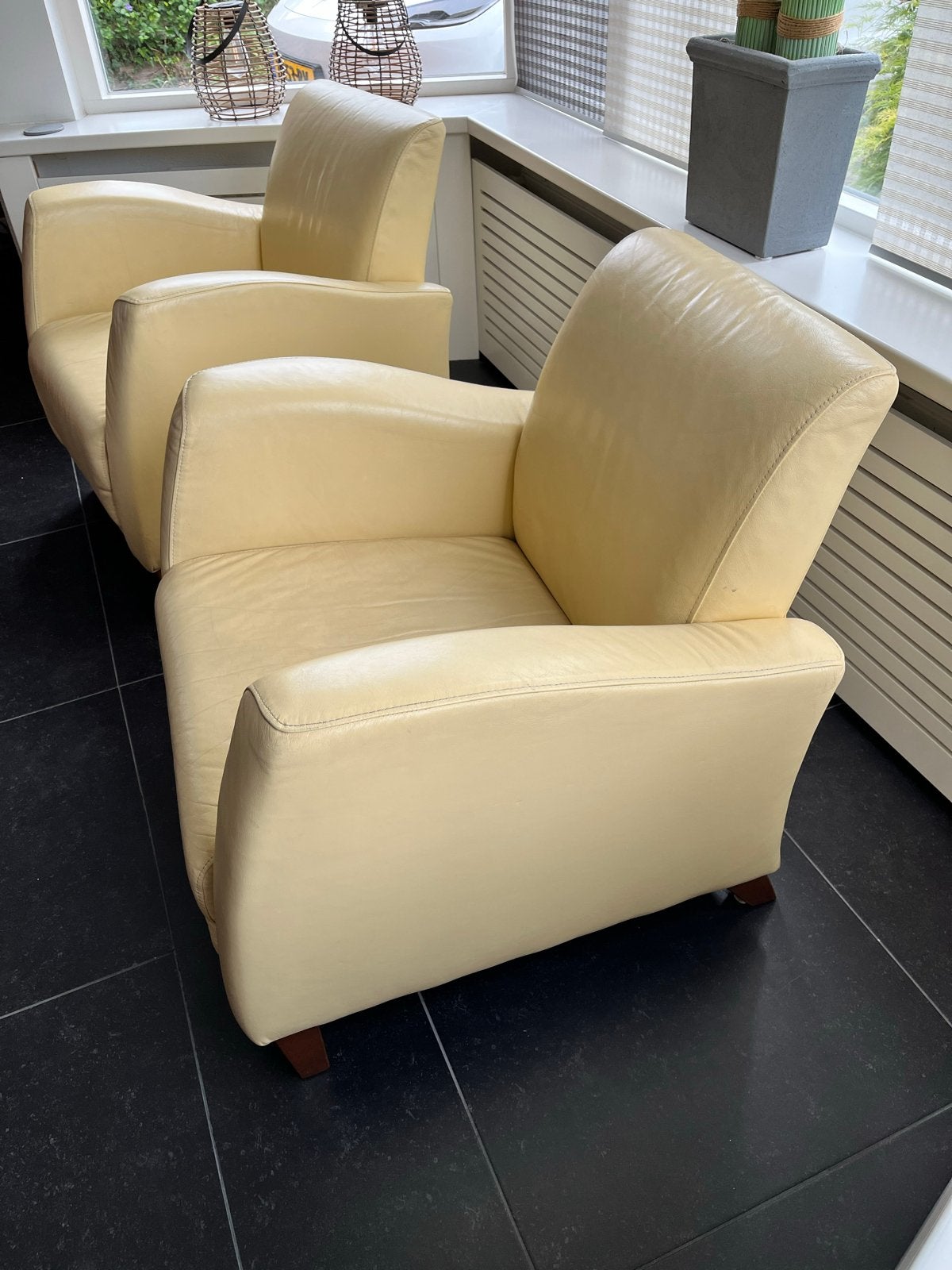 Twee leren fauteuils van goede kwaliteit, Ophalen, Twee, Overige kleuren, Leer