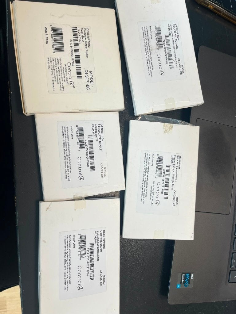 Partij Control4 Onderdelen: Square Faceplates, Control 4, Ophalen of Verzenden, Tielseweg 12, Nieuw