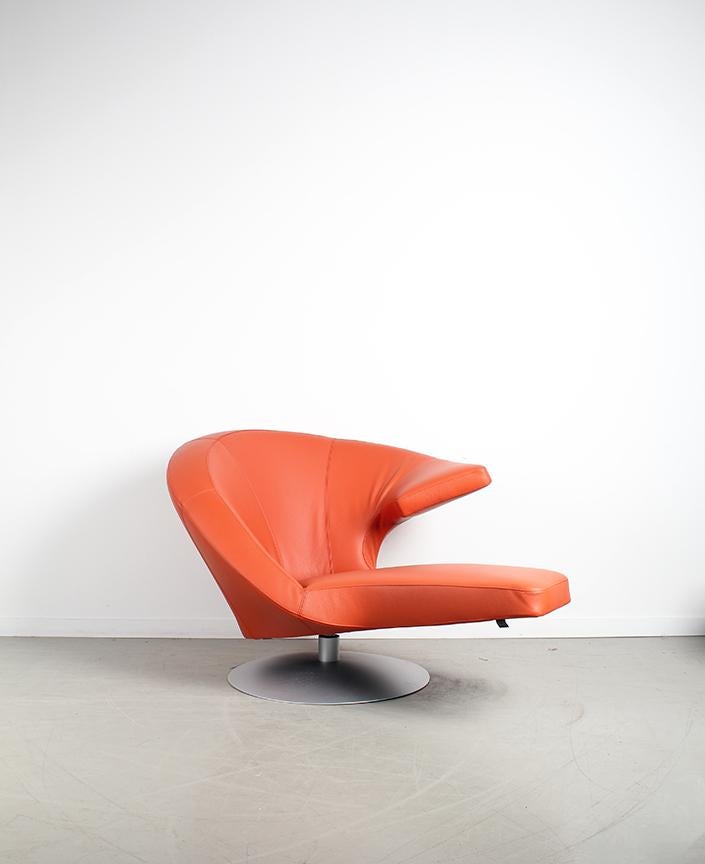 1x Leolux Parabolica Senso Fauteuil Apricot Leer – Aluminium, Niet ingevuld, Niet ingevuld, Nieuw, Ophalen of Verzenden