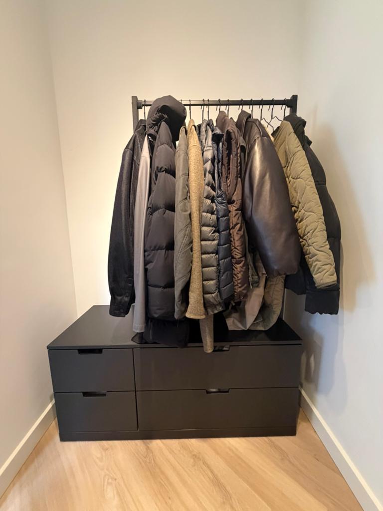 IKEA NORDLI ladekast kledingroede – antraciet, Huis en Inrichting, Ophalen, 100 tot 150 cm, Zo goed als nieuw, 3 of 4 laden