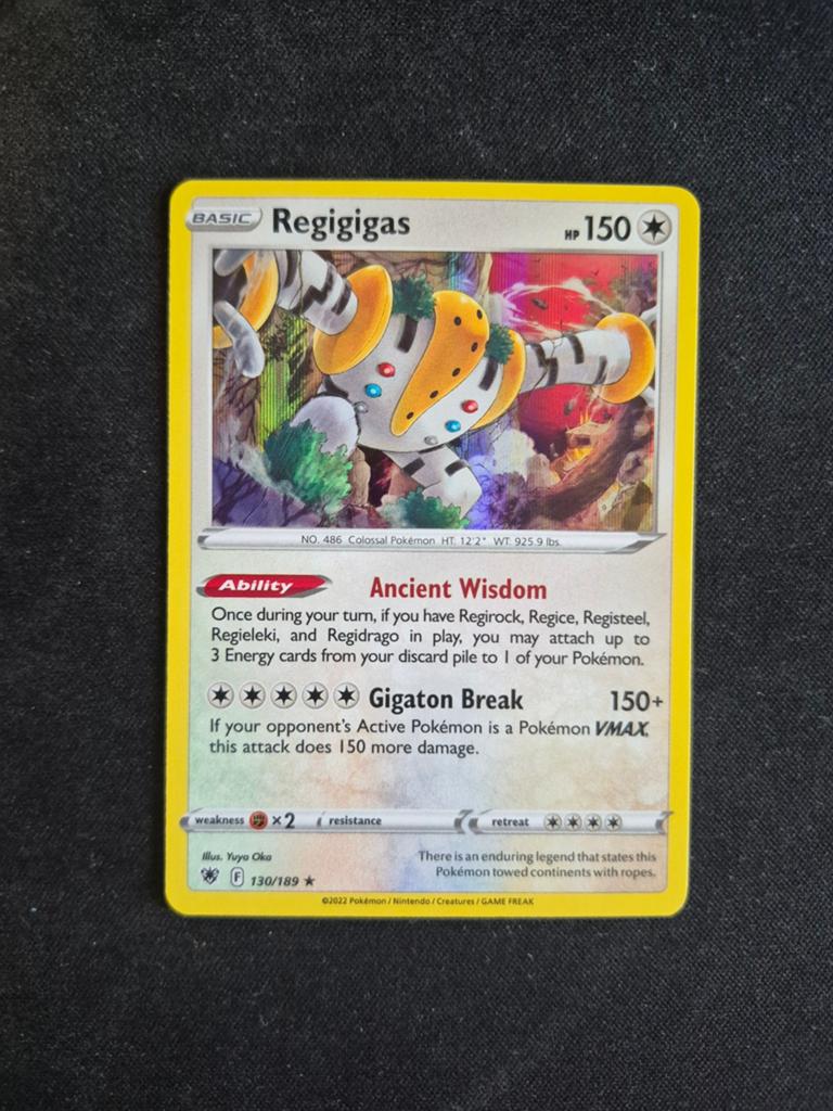 Pokemon Kaart Regigigas 130/189 Holo, Ophalen of Verzenden, Zo goed als nieuw, Losse kaart, Foil