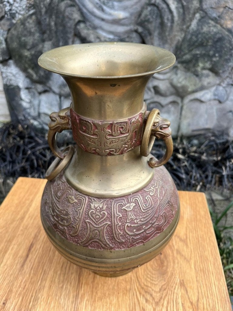 Chinese vaas brons chinees Chinese vaas brons, Antiek en Kunst, Ophalen of Verzenden, Brons