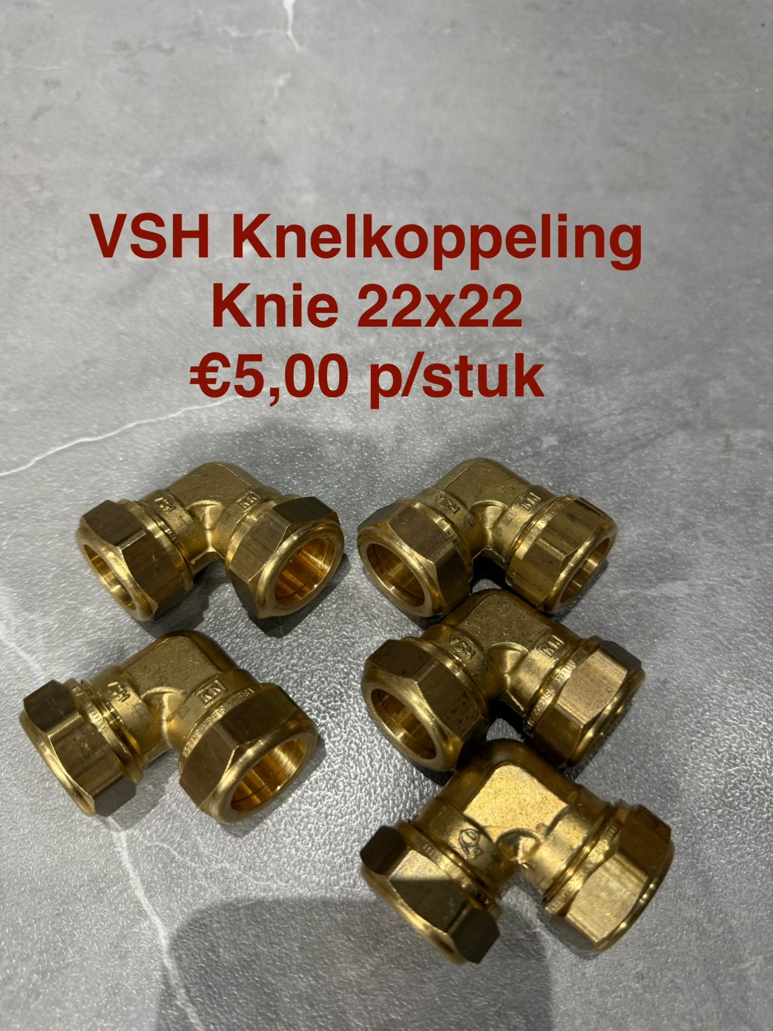 VSH Knelkoppelingen - Diverse maten en types op voorraad, Ophalen of Verzenden, Nieuw, Koper, Overige typen