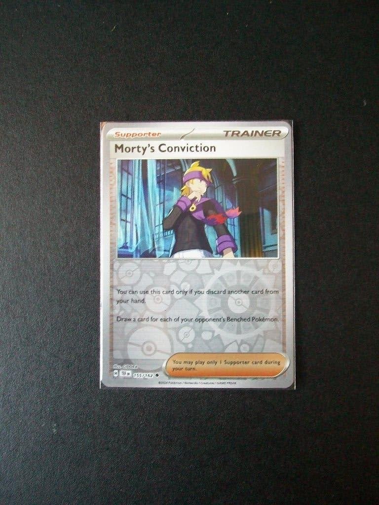 6173 Nieuwe Pokemonkaart holofoil MORTY's CONVICTION 155/162, Verzenden, Nieuw, Losse kaart, Foil