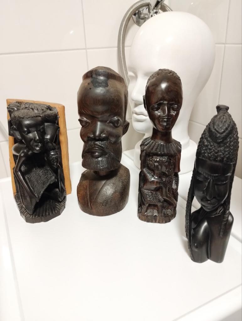 Oud Afrikaanse ebbenhouten beelden, Antiek en Kunst, Ophalen of Verzenden