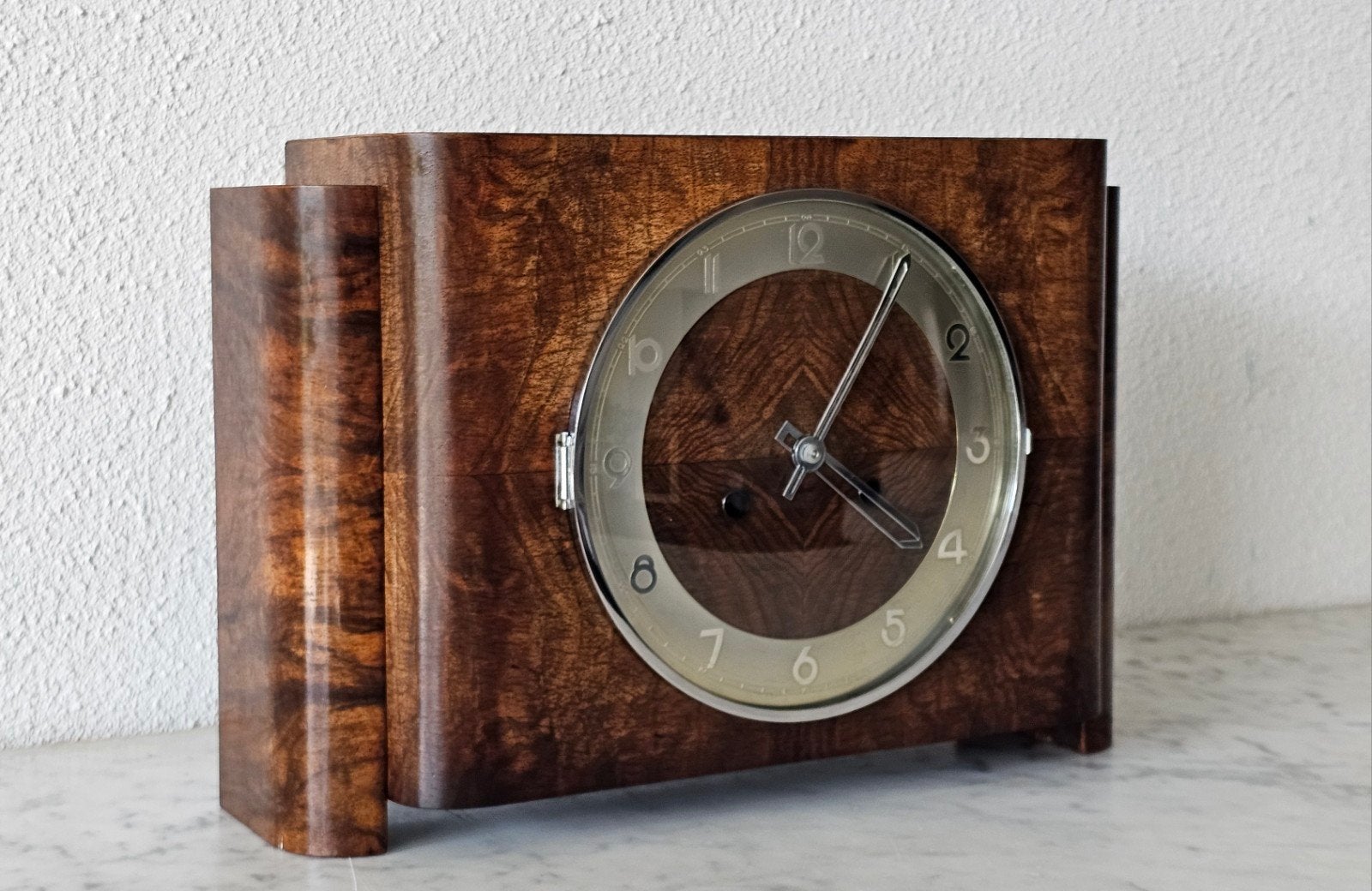 Originele Kienzle Art Deco Schoorsteenklok, ca. 1930-1935, Ophalen of Verzenden