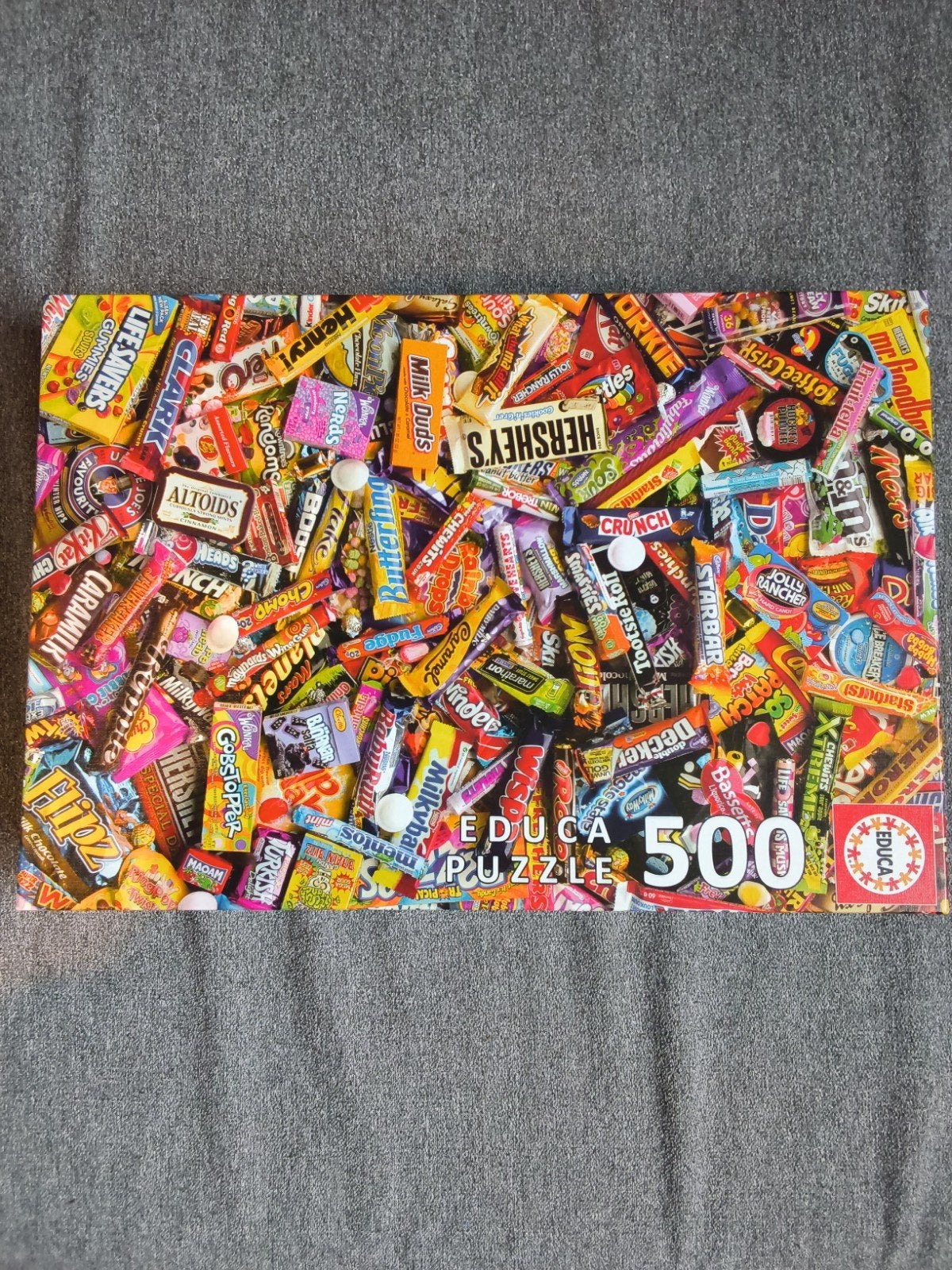 Educa Legpuzzel 500 stukjes - Snoepjes en Chocolade, Ophalen of Verzenden, 500 t/m 1500 stukjes, Gebruikt, Legpuzzel