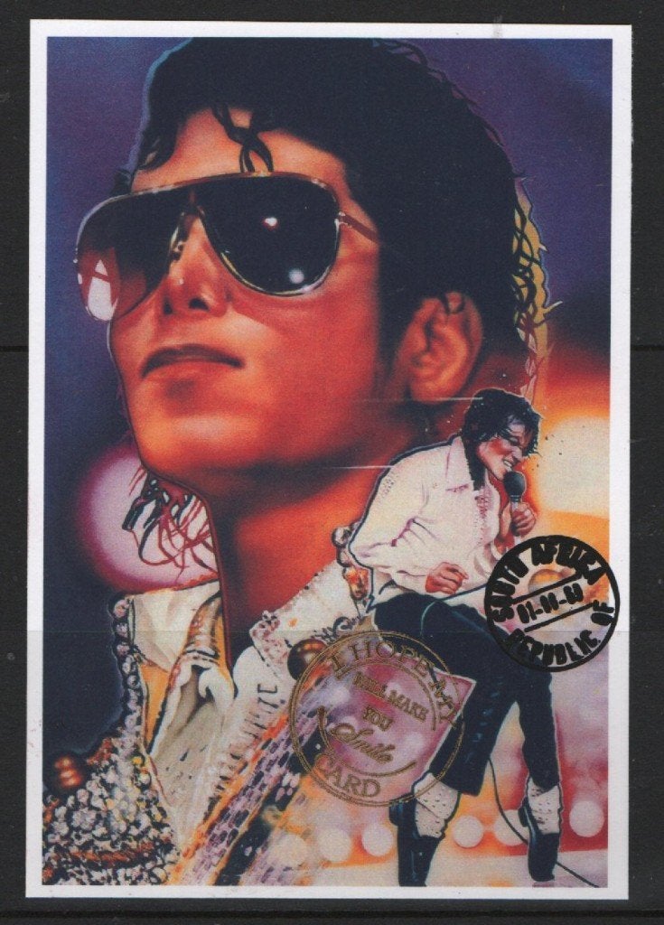 V68) postkaart MICHAEL JACKSON, Verzenden, Tanzania, Gestempeld