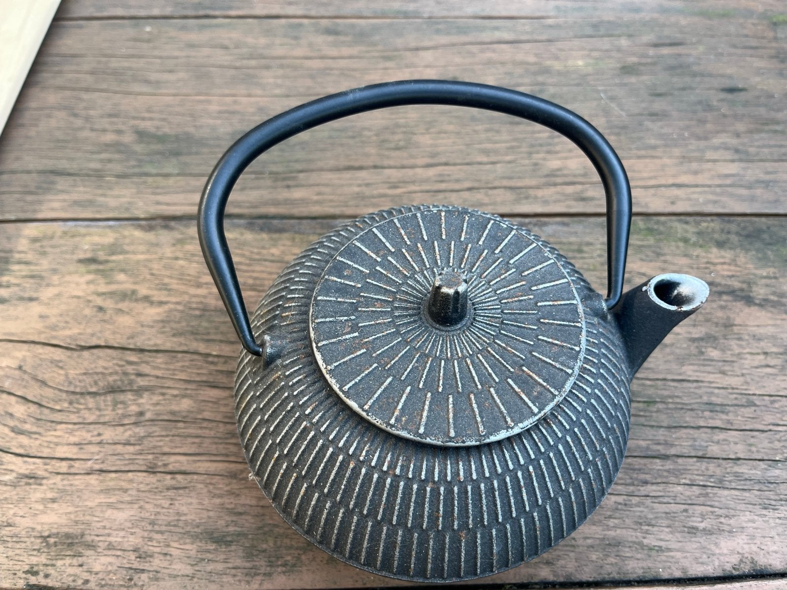 Gietijzeren theepot met theefilter, Zo goed als nieuw, Zwart, Metaal, Overige merken
