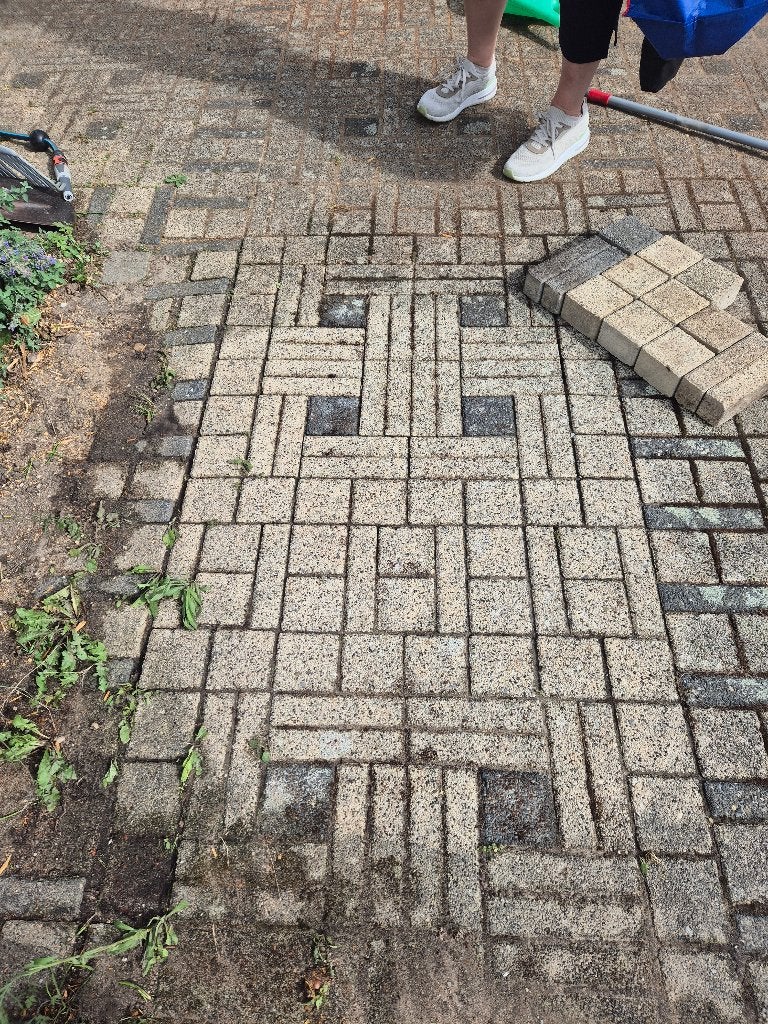 Terras stenen, Tuin en Terras, Ophalen, Gebruikt, Klinkers, 10 m² of meer