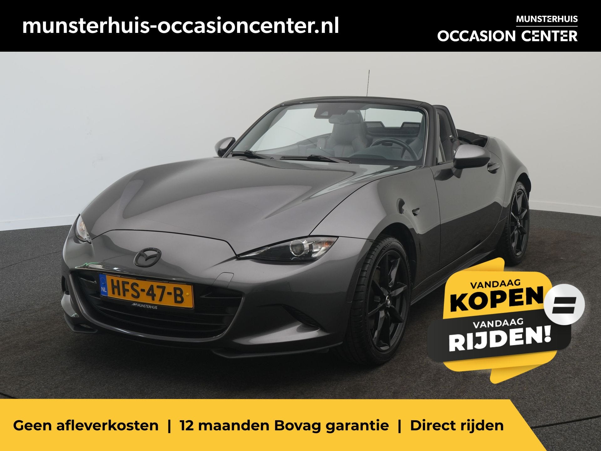 Mazda MX-5 2.0 SkyActiv-G 184 GT-M - RIJKLAARPRIJS - 184 pk!, Achterwielaandrijving, Gebruikt, 4 cilinders, Handgeschakeld
