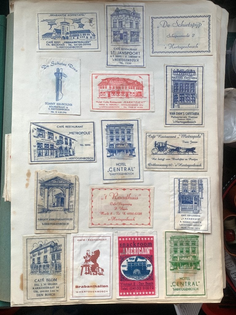 Collectie vintage suikerzakjes 's-Hertogenbosch, Ophalen of Verzenden, Nederland