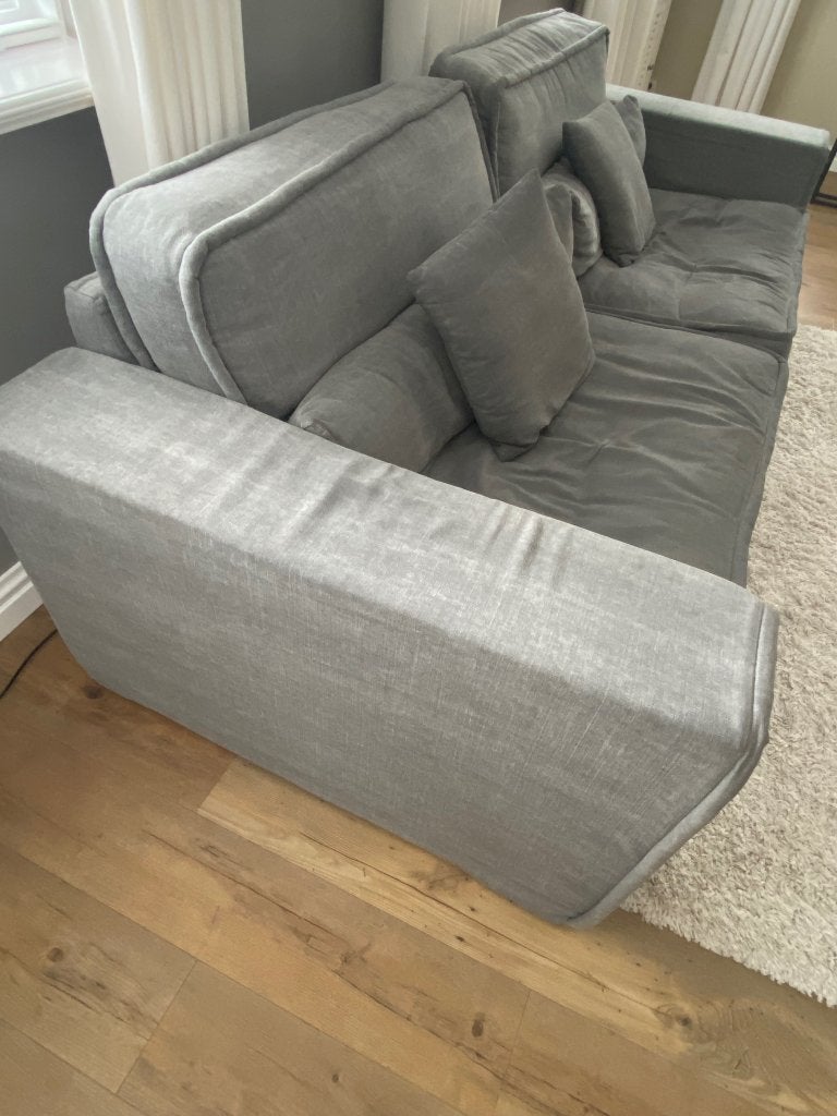 Riviera Maison Metropolis Sofa 3,5 Seater Cotton Grey, Huis en Inrichting, Banken | Bankstellen, Ophalen, 250 tot 300 cm, Driepersoons