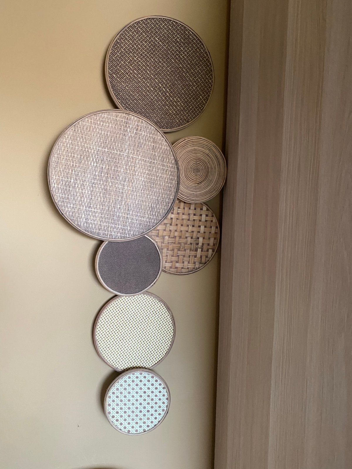 rotan wanddecoratie, Huis en Inrichting, Woonaccessoires | Wanddecoraties, Ophalen, Gebruikt, Boho, Meerkleurig
