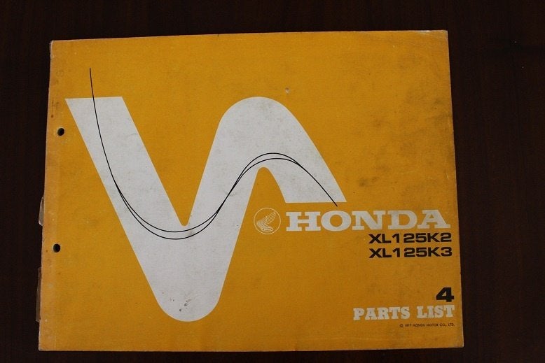 Honda XL125 K2 K3 1977 motorcycle parts list XL 125, Ophalen of Verzenden, Honda